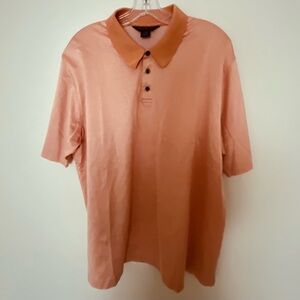 Brooks Brothers Men's Peach Polo Cotton Shirt